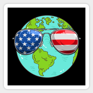 American Flag Patriotic Earth Day Magnet